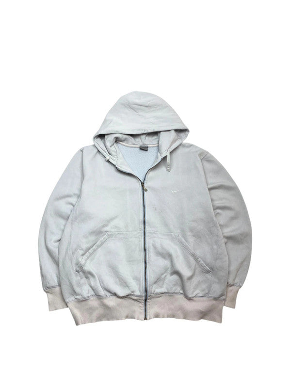 00s Beige Nike Zip-through Hoodie Men's XL