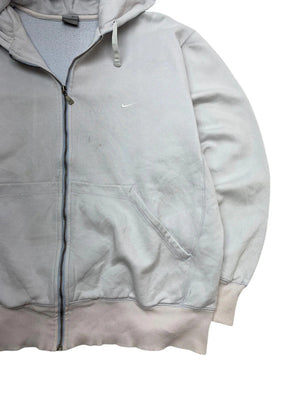 00s Beige Nike Zip-through Hoodie Men's XL