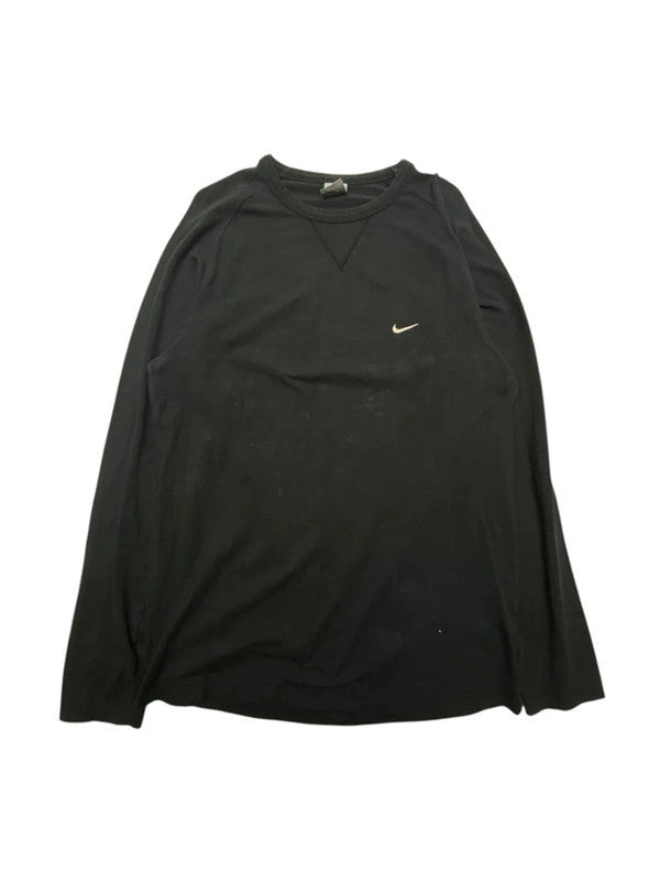00s Black Nike Long-sleeved T-shirt Men's Large