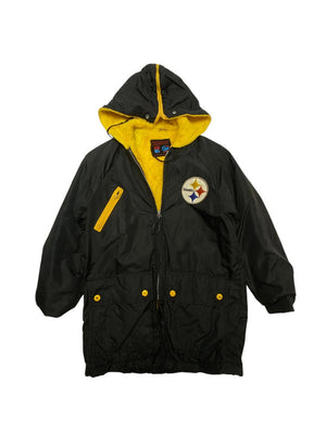 Black NFL Steelers Padded Jacket Women's Large