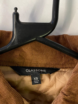 Glassons Tan Cotton Jacket with Corduroy Collar – Size XS