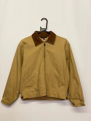 Glassons Tan Cotton Jacket with Corduroy Collar – Size XS
