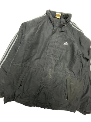 00s Black Adidas Padded Jacket Men's XL
