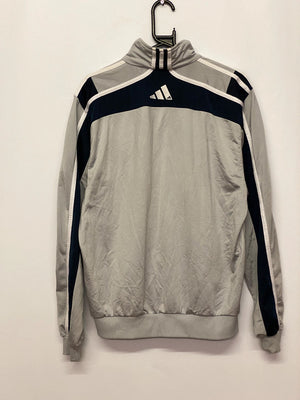 Vintage Adidas Track Jacket - Light Grey/Black - Men’s S
