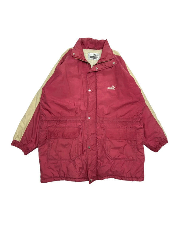 Vintage Burgundy Puma Padded Jacket Men's Large