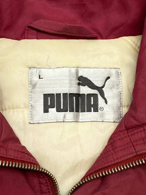 Vintage Burgundy Puma Padded Jacket Men's Large
