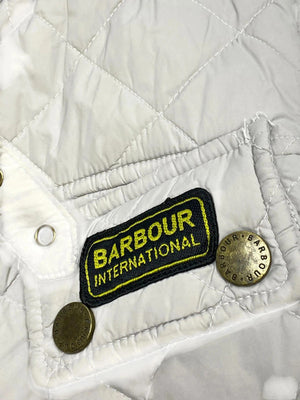 Cream Barbour International Quitted Jacket Women's Medium