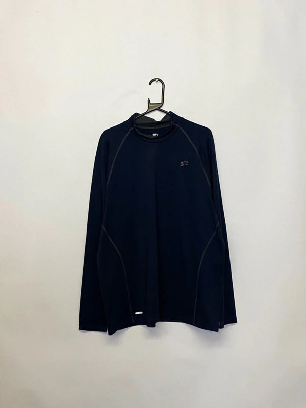 Starter Navy Blue Long Sleeve Performance Top – Size 3XL