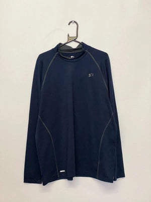 Starter Navy Blue Long Sleeve Performance Top – Size 3XL