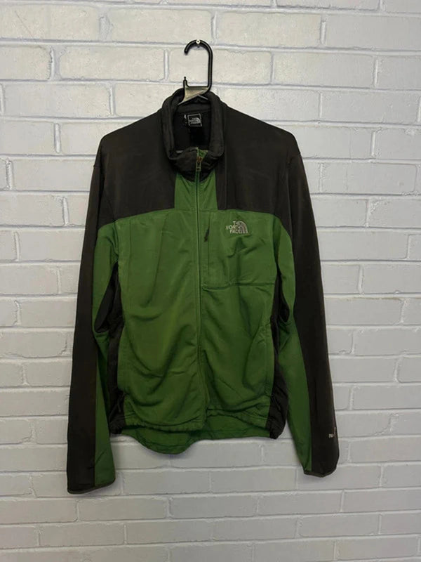 The North Face TKA 100 Fleece Jacket Green Black Full Zip – Size Tag Faded (Estimate M/L)
