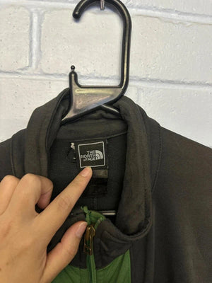 The North Face TKA 100 Fleece Jacket Green Black Full Zip – Size Tag Faded (Estimate M/L)