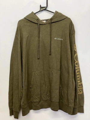 Columbia Olive Green Hoodie – XXL – Fleece Lined Outdoor Pullover