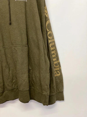 Columbia Olive Green Hoodie – XXL – Fleece Lined Outdoor Pullover