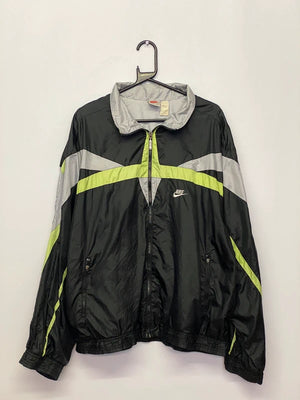 Vintage Nike Black & Neon Windbreaker Jacket – Size L