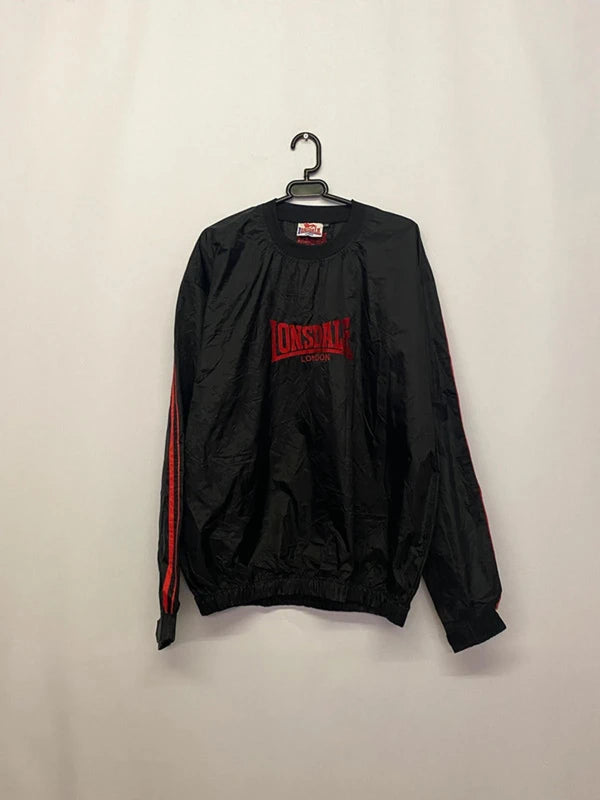 Lonsdale London Black & Red Pullover Windbreaker – Men’s XXL
