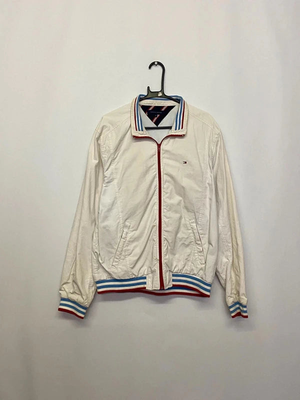 Tommy Hilfiger Retro White Zip-Up Jacket – Size M