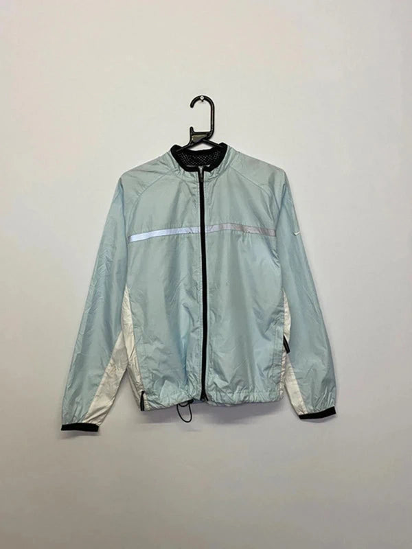 ike Light Blue and White Reflective Running Jacket