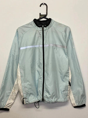 ike Light Blue and White Reflective Running Jacket