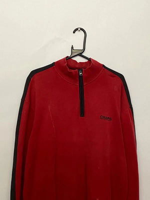 Chaps 1/4 Zip Red Fleece Sweatshirt – Men’s L