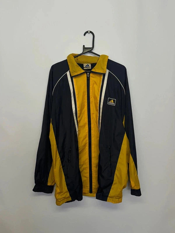 Adidas Yellow & Navy Windbreaker Jacket (Men’s XXXL)