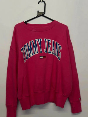 Tommy Jeans Pink Logo Sweatshirt (Size L)