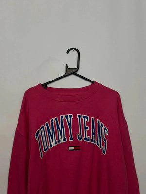 Tommy Jeans Pink Logo Sweatshirt (Size L)