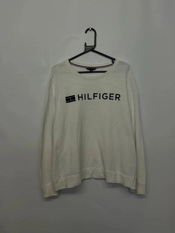 Tommy Hilfiger White Logo Sweatshirt
