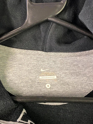 Nike Black Zip-Up Hoodie with Large Front Logo – Size S