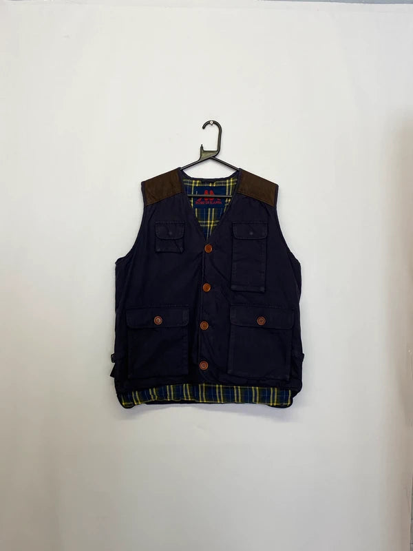 Vintage Robe di Kappa Utility Hunting Vest – Navy (Men’s L)