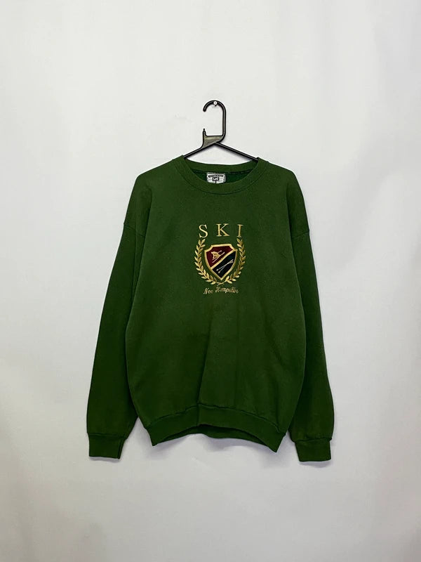 Vintage Lee "SKI New Hampshire" Green Sweatshirt