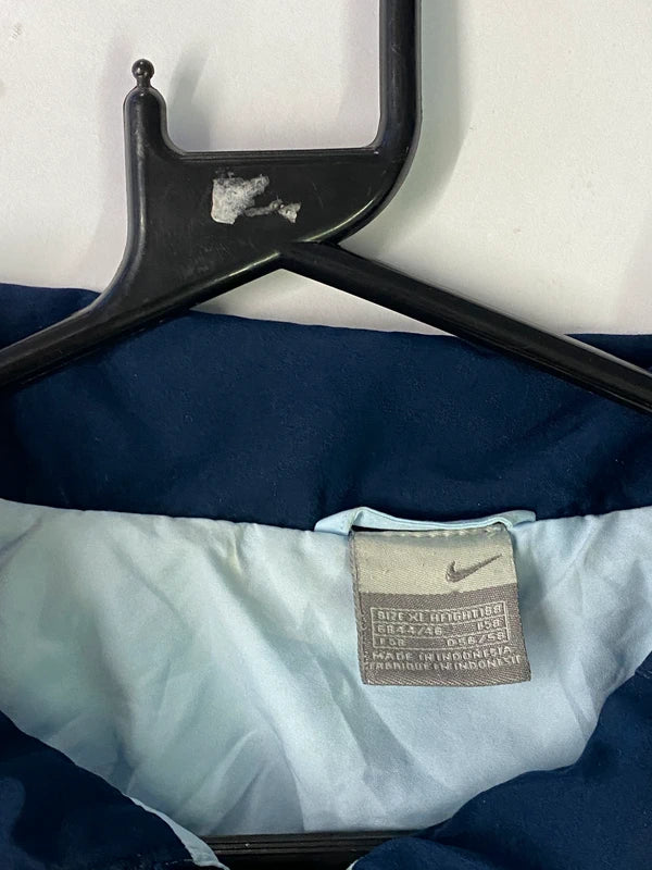 Vintage Nike Full-Zip Track Jacket – Light Blue & Navy