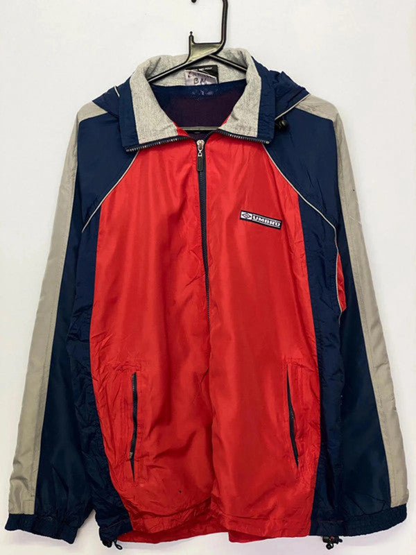 Vintage Umbro Red/Navy Colourblock Full-Zip Jacket – Size M/L