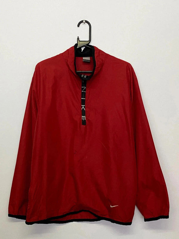 Vintage Nike Red Half-Zip Windbreaker Pullover – Size M