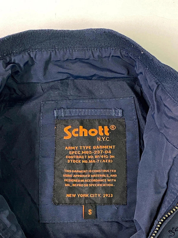 Schott NYC Navy Bomber Jacket – Men’s Small