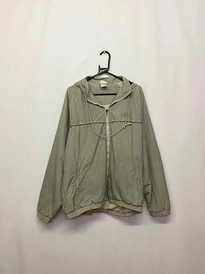 Vintage Adidas Light Green Hooded Windbreaker – Size M/L