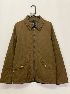 Barbour Quilted Jacket – Olive Green – Made in England – Size M