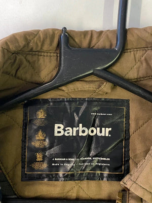 Barbour Quilted Jacket – Olive Green – Made in England – Size M