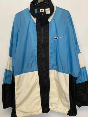 Vintage Nike Windbreaker Jacket – Blue/Black/Cream – Men’s XXL – Made in Malaysia