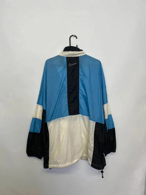 Vintage Nike Windbreaker Jacket – Blue/Black/Cream – Men’s XXL – Made in Malaysia