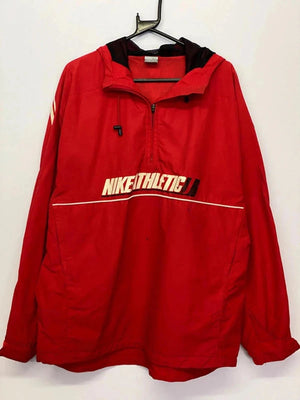 Vintage Nike Athletic Red Half-Zip Windbreaker - Size XL