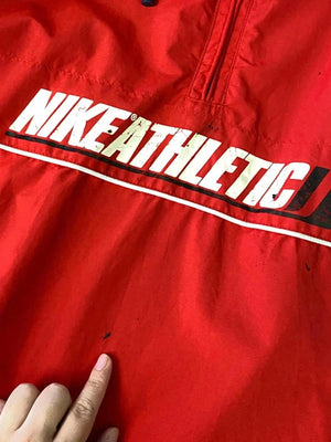 Vintage Nike Athletic Red Half-Zip Windbreaker - Size XL