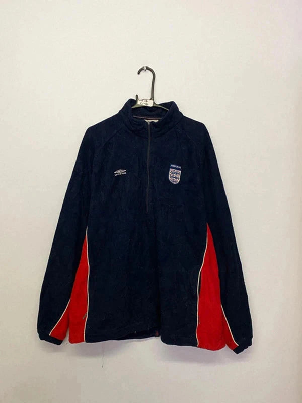 Vintage Umbro England Football Jacket - Navy/Red - Size L