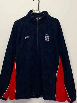 Vintage Umbro England Football Jacket - Navy/Red - Size L
