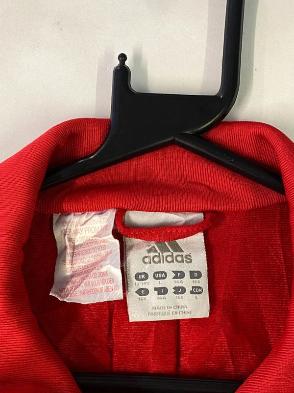 Adidas Red Full-Zip Track Jacket (Size 164 / 14–15Y)