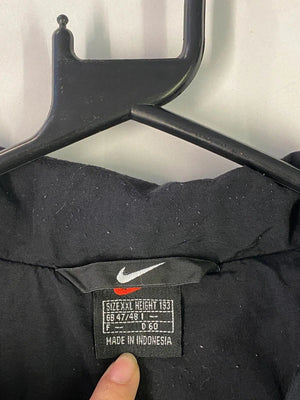 Vintage Nike Black & White Full-Zip Track Jacket – Size XXL