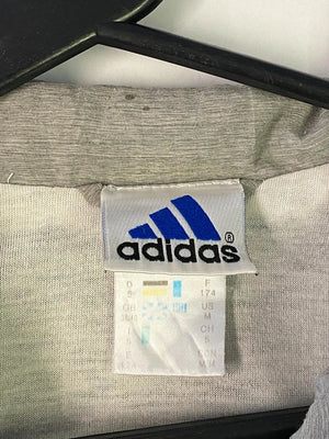 Vintage Adidas Black & Grey Full-Zip Windbreaker Jacket – Size M