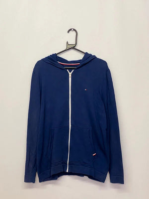Tommy Hilfiger Navy Blue Zip-Up Hoodie – Size L