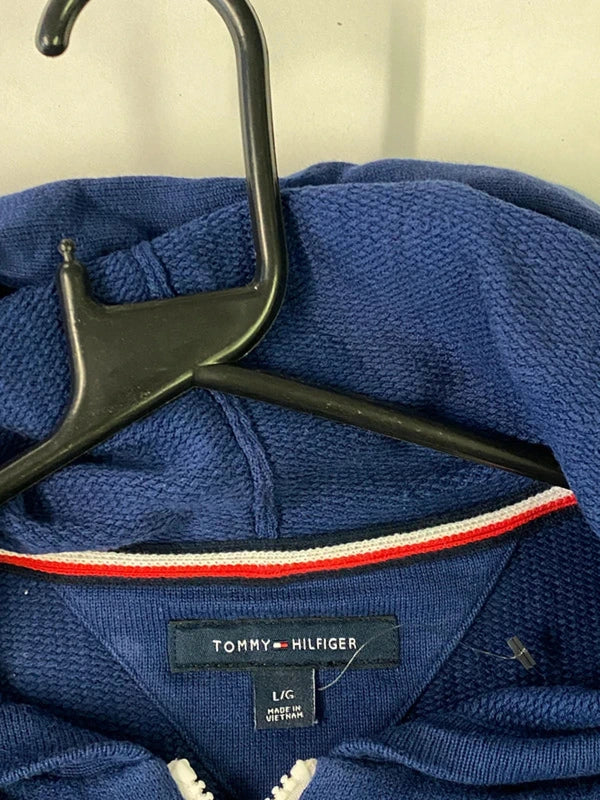 Tommy Hilfiger Navy Blue Zip-Up Hoodie – Size L