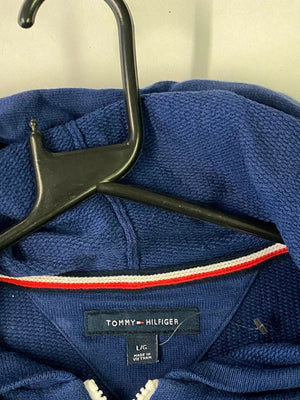 Tommy Hilfiger Navy Blue Zip-Up Hoodie – Size L