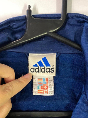 Vintage Adidas Full-Zip Jacket – Red/Grey/Navy – Size XL – Retro Style